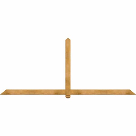 Ekena Millwork Eugene Rough Sawn Timber Gable Bracket, Western Red Cedar, 108"W x 45"H x 2"D x 4"F, 10/12 Pitch GBW108X45X0204EUG00RWR